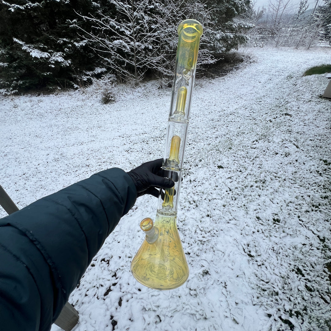 23" Fumed Quad Beaker Bong Glass Pipe Mary Jane's Glass