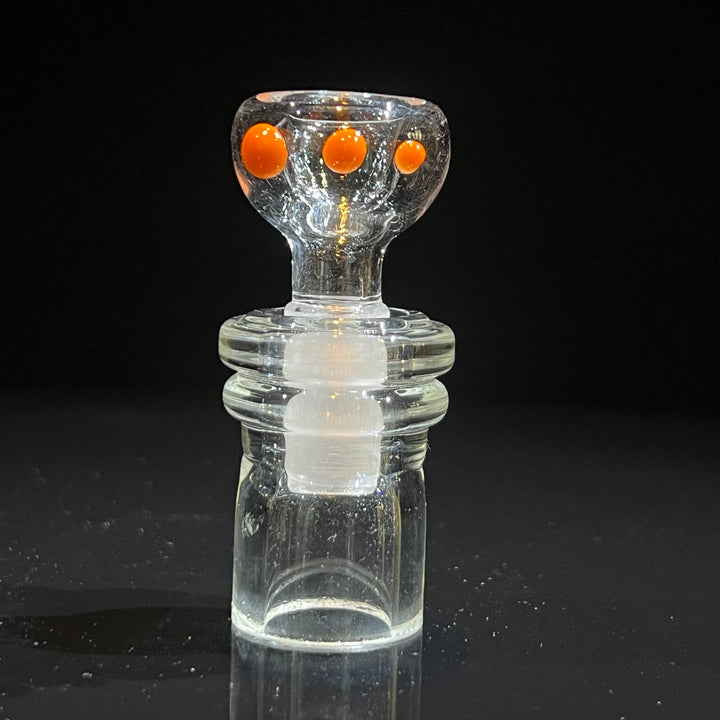 9" Orange Koi Double Bubble Bong Glass Pipe Mary Jane's Glass