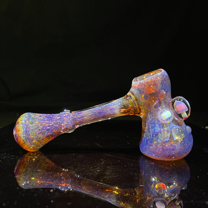 Purple Mushroom Opal Bubbler Glass Pipe Beezy Glass   