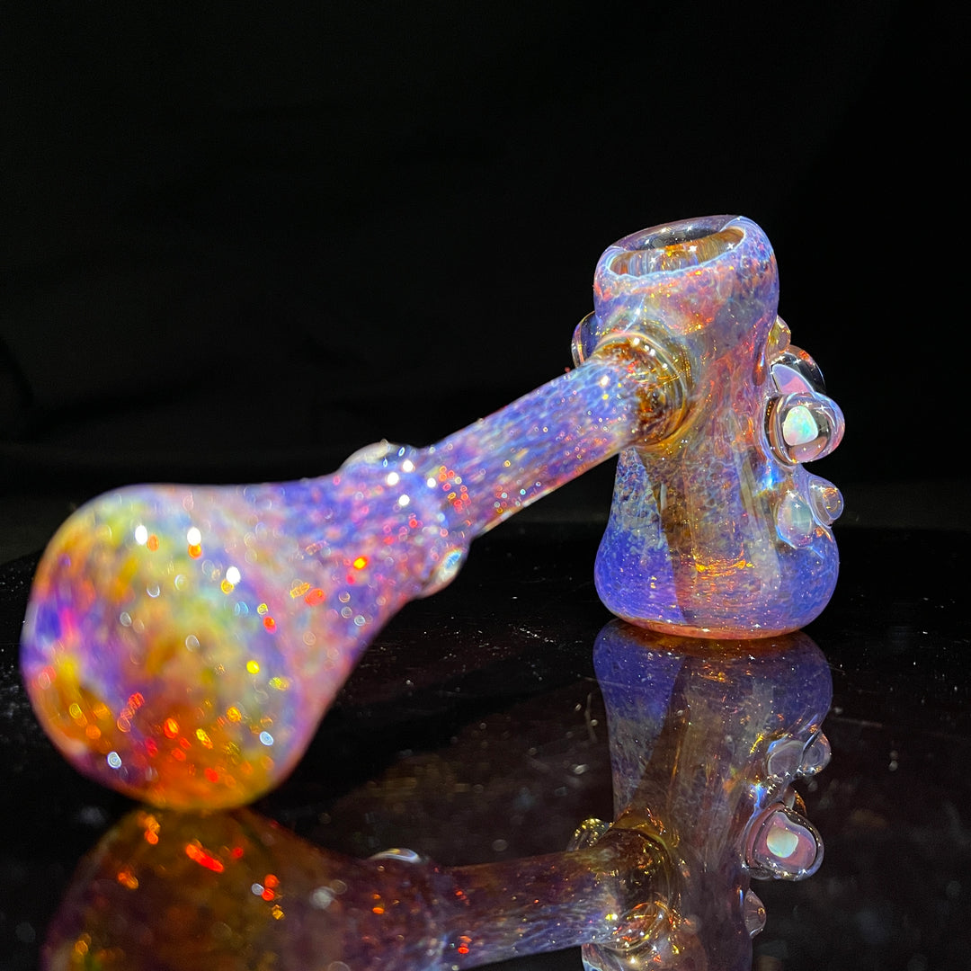 Purple Mushroom Opal Bubbler Glass Pipe Beezy Glass   