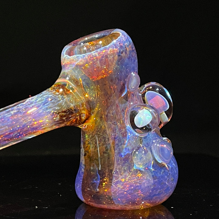 Purple Mushroom Opal Bubbler Glass Pipe Beezy Glass   