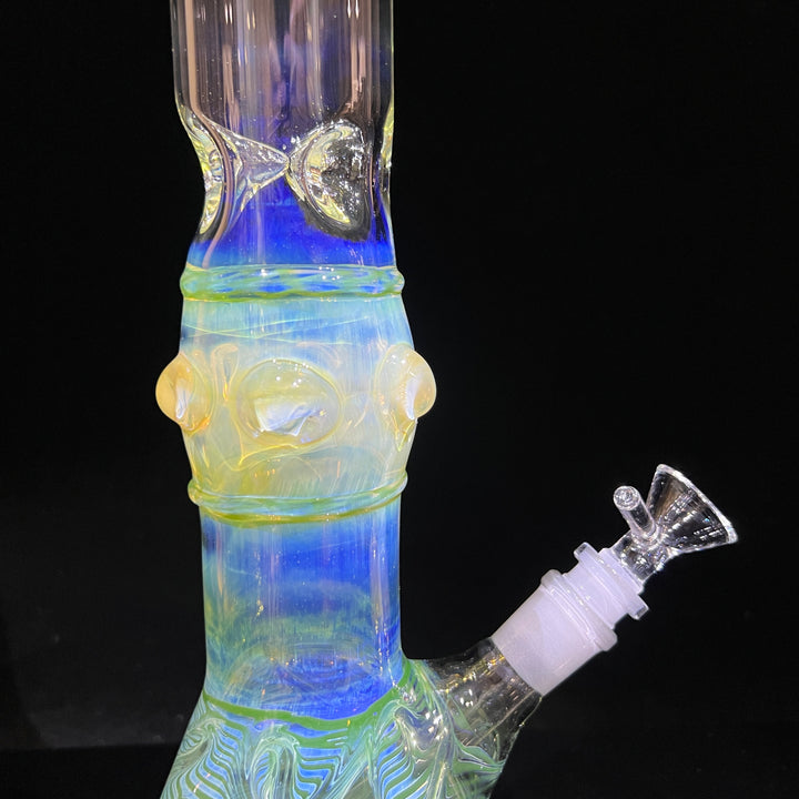 50x5 16" Ripple Fume Beaker Bong Glass Pipe TG   