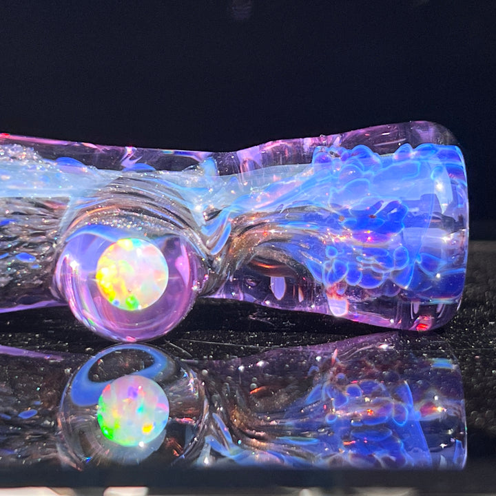 Black Plasma Opal Chillum Glass Pipe Tako Glass   