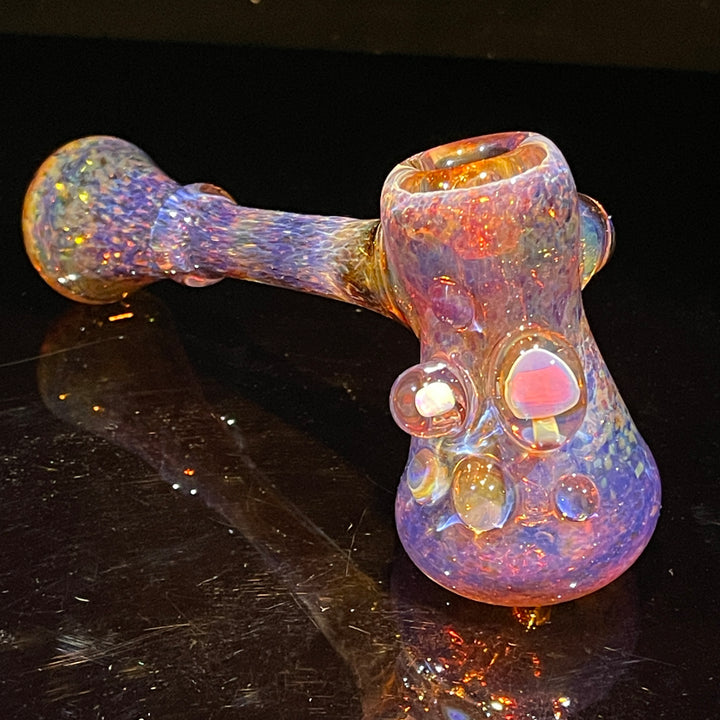 Purple Mushroom Opal Bubbler Glass Pipe Beezy Glass   