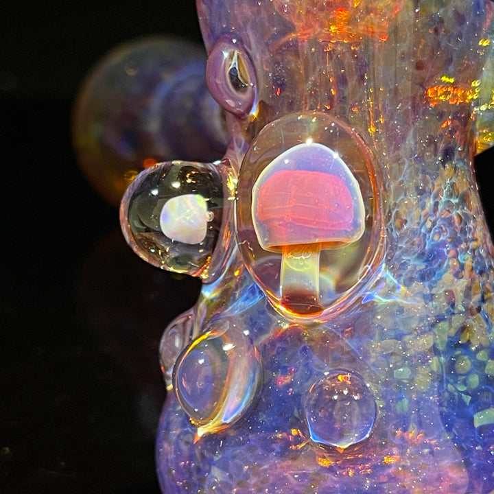 Purple Mushroom Opal Bubbler Glass Pipe Beezy Glass   