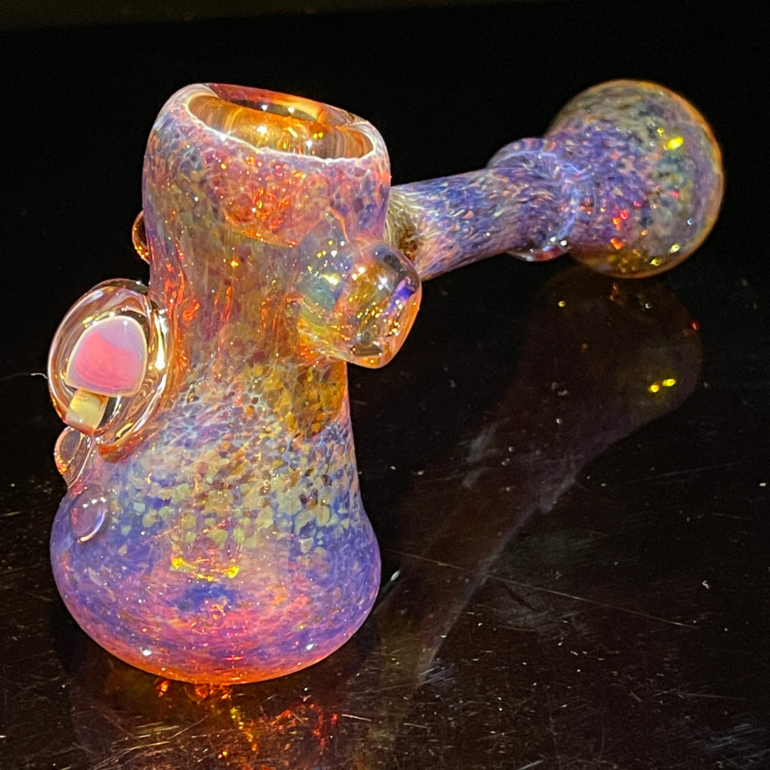 Purple Mushroom Opal Bubbler Glass Pipe Beezy Glass   