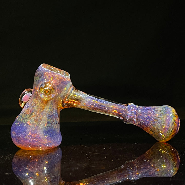 Purple Mushroom Opal Bubbler Glass Pipe Beezy Glass   