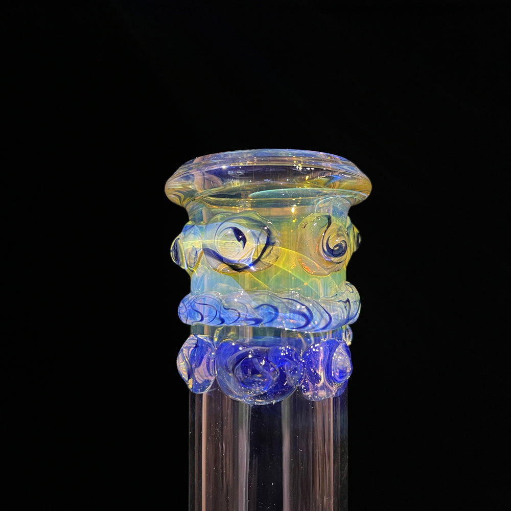 50x5 16" Ripple Fume Beaker Bong Glass Pipe TG   