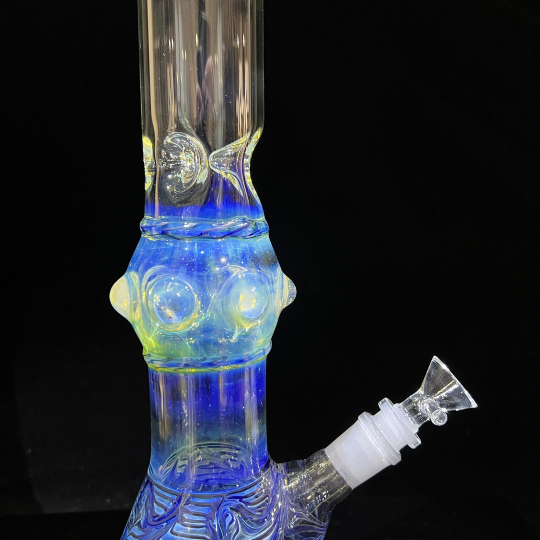 50x5 16" Ripple Fume Beaker Bong Glass Pipe TG   