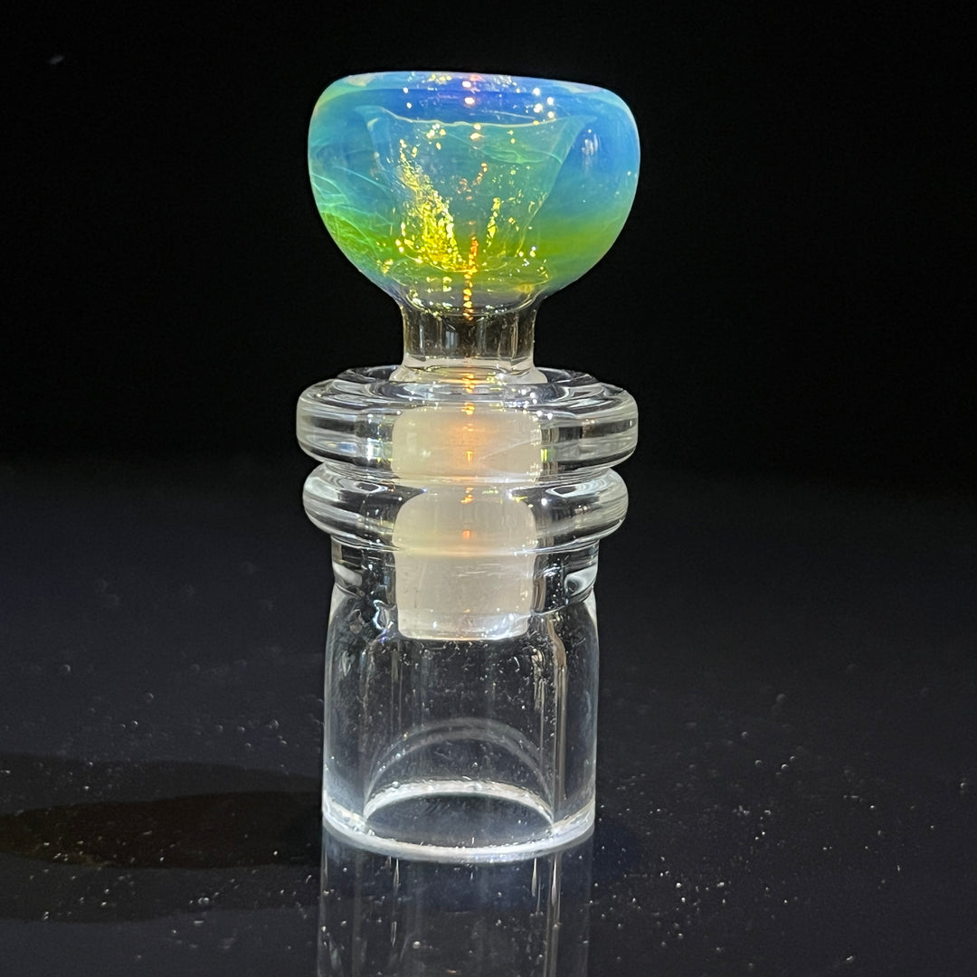 15" Fumed Bent Neck Color Rake Beaker Bong Glass Pipe Mary Jane's Glass