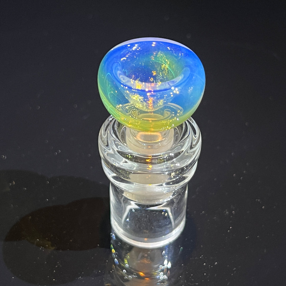 15" Fumed Bent Neck Color Rake Beaker Bong Glass Pipe Mary Jane's Glass