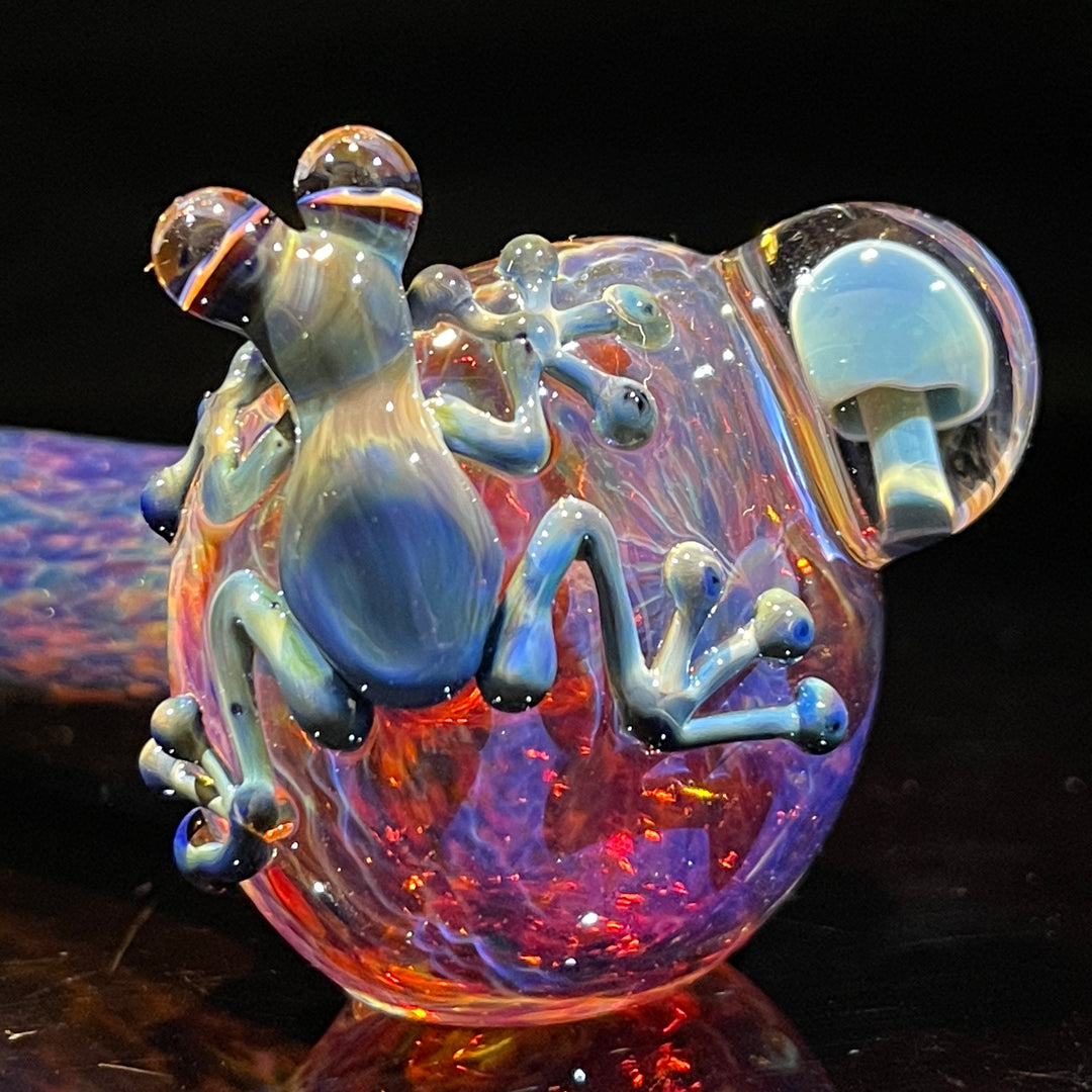 Fancy Mushroom Frog Spoon Glass Pipe Beezy Glass   