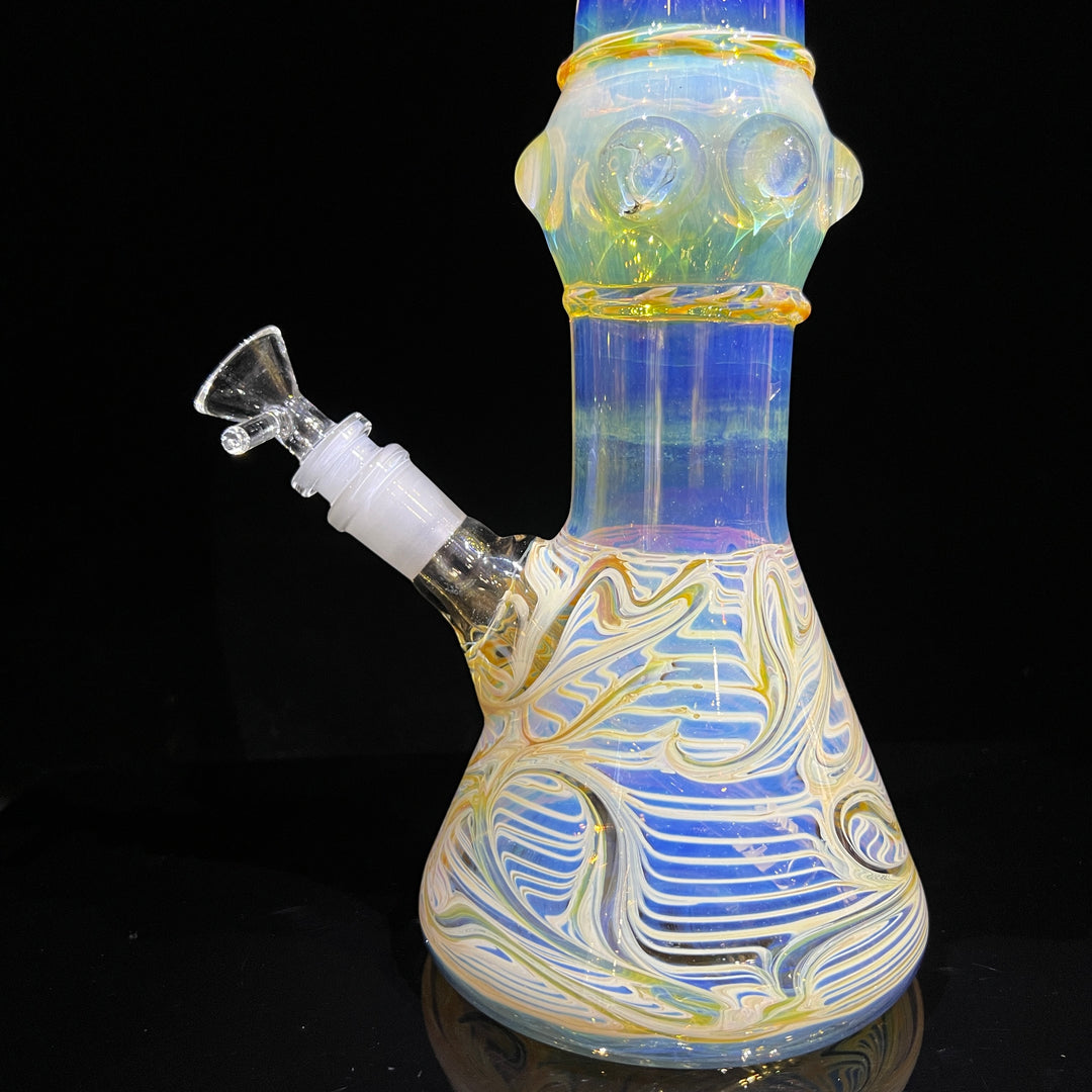 50x5 16" Ripple Fume Beaker Bong Glass Pipe TG   