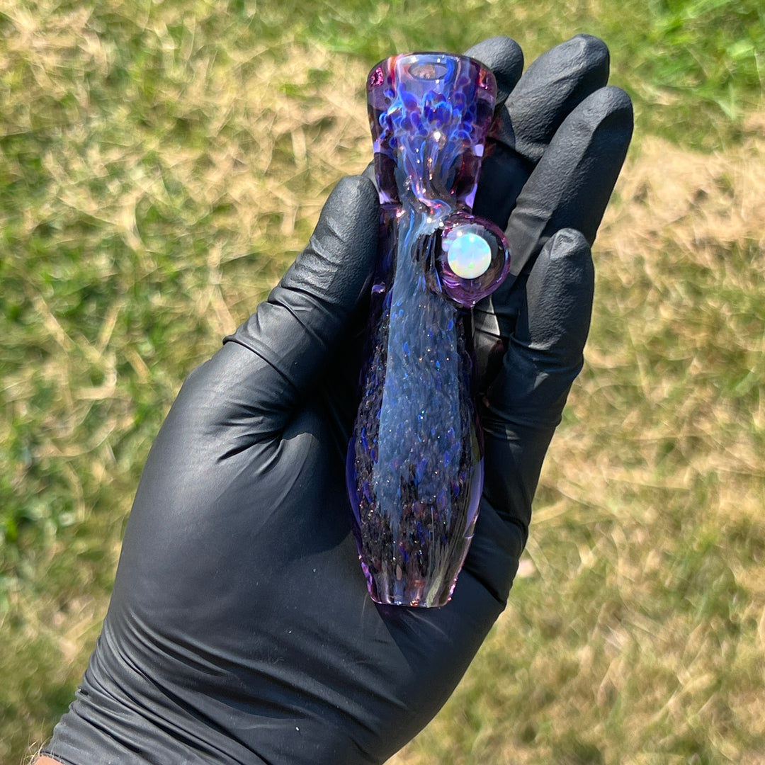 Black Plasma Opal Chillum Glass Pipe Tako Glass   