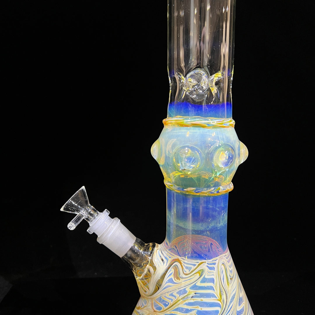 50x5 16" Ripple Fume Beaker Bong Glass Pipe TG   