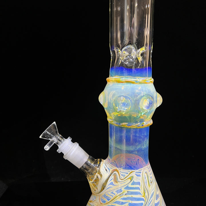 50x5 16" Ripple Fume Beaker Bong Glass Pipe TG   