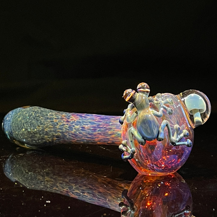 Fancy Mushroom Frog Spoon Glass Pipe Beezy Glass   