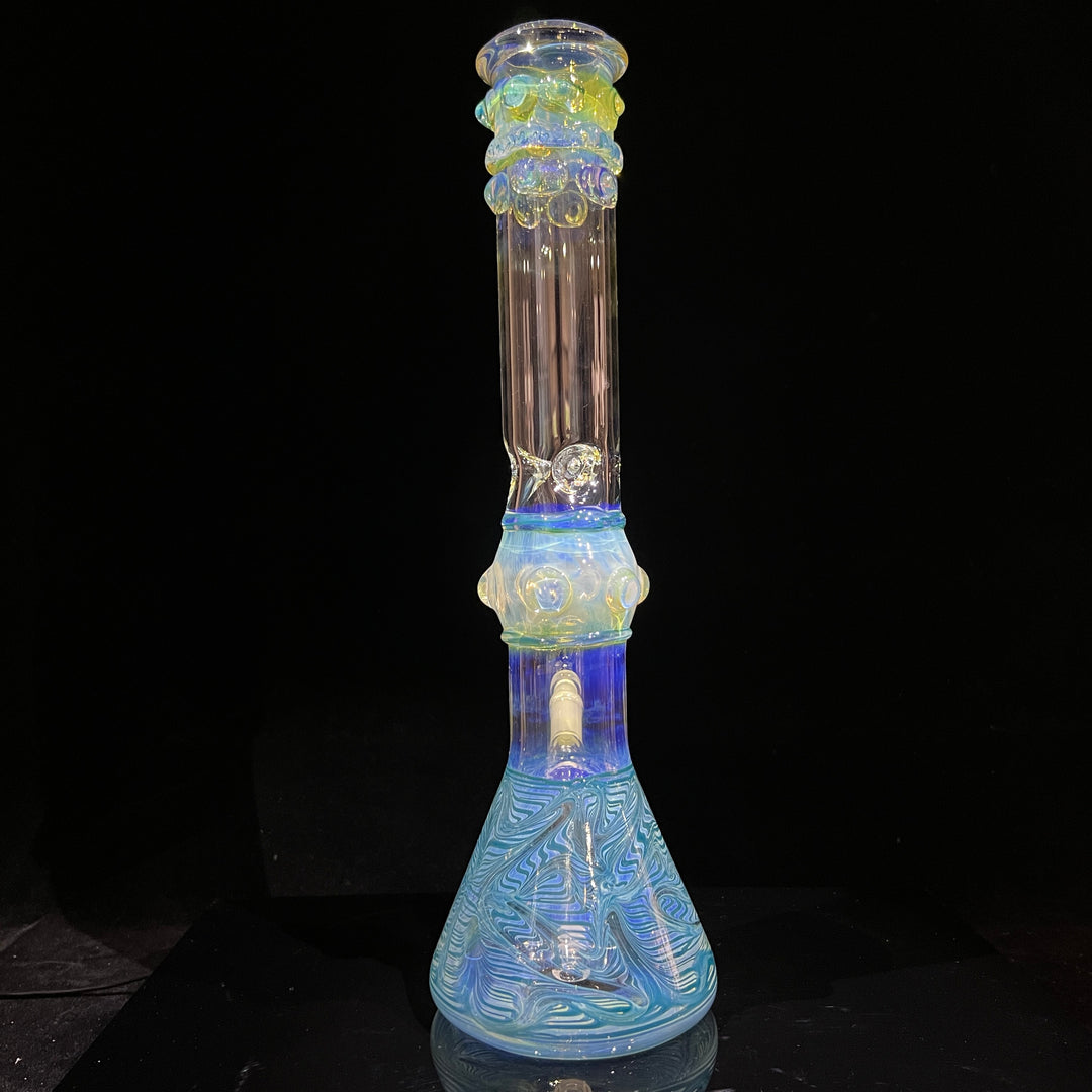 50x5 16" Ripple Fume Beaker Bong Glass Pipe TG   