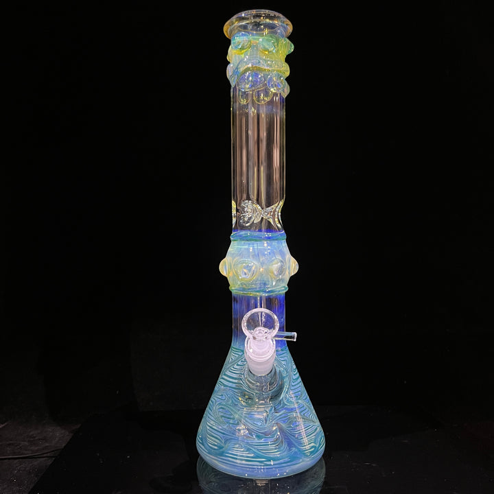 50x5 16" Ripple Fume Beaker Bong Glass Pipe TG   