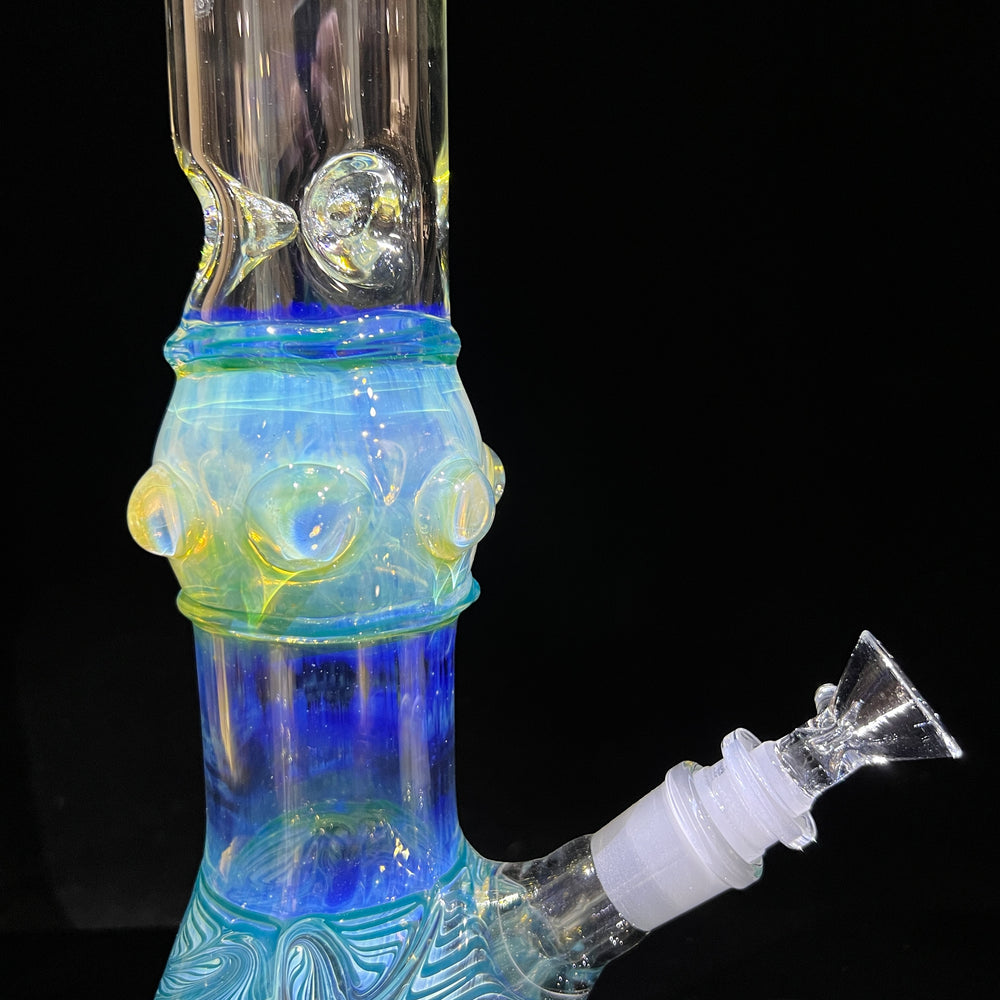 50x5 16" Ripple Fume Beaker Bong Glass Pipe TG   