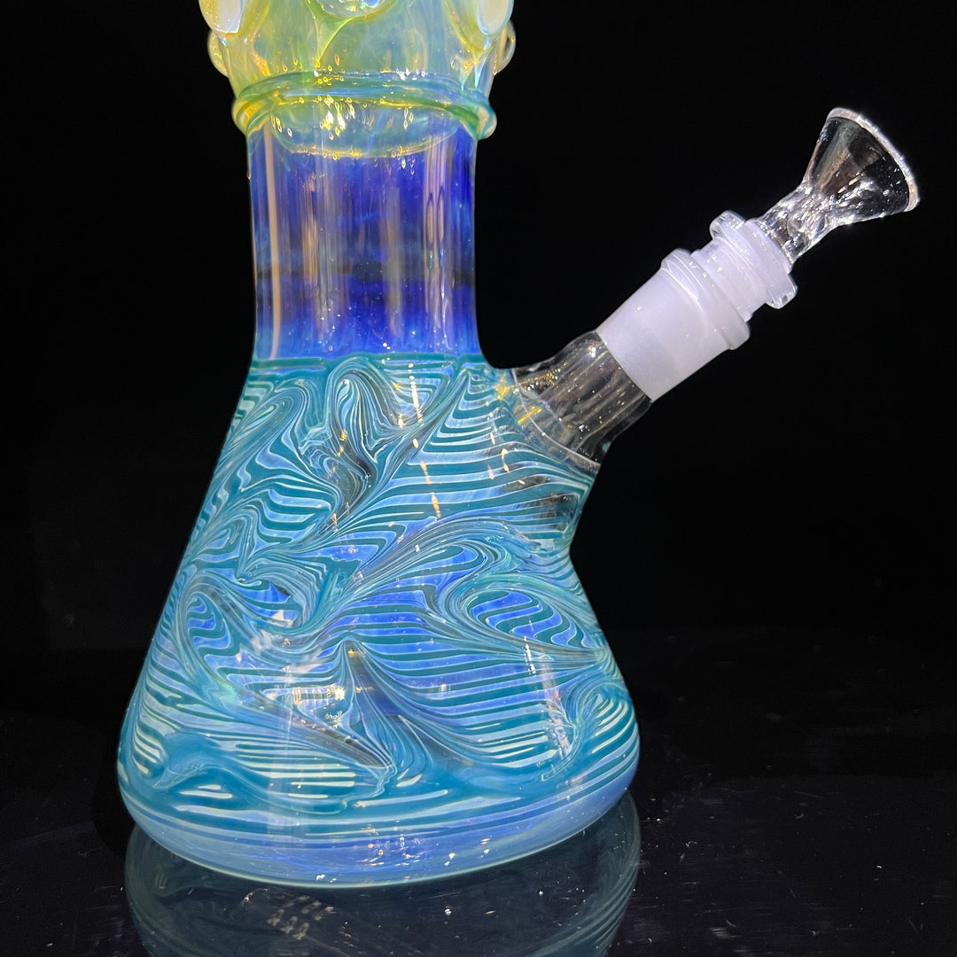 50x5 16" Ripple Fume Beaker Bong Glass Pipe TG   