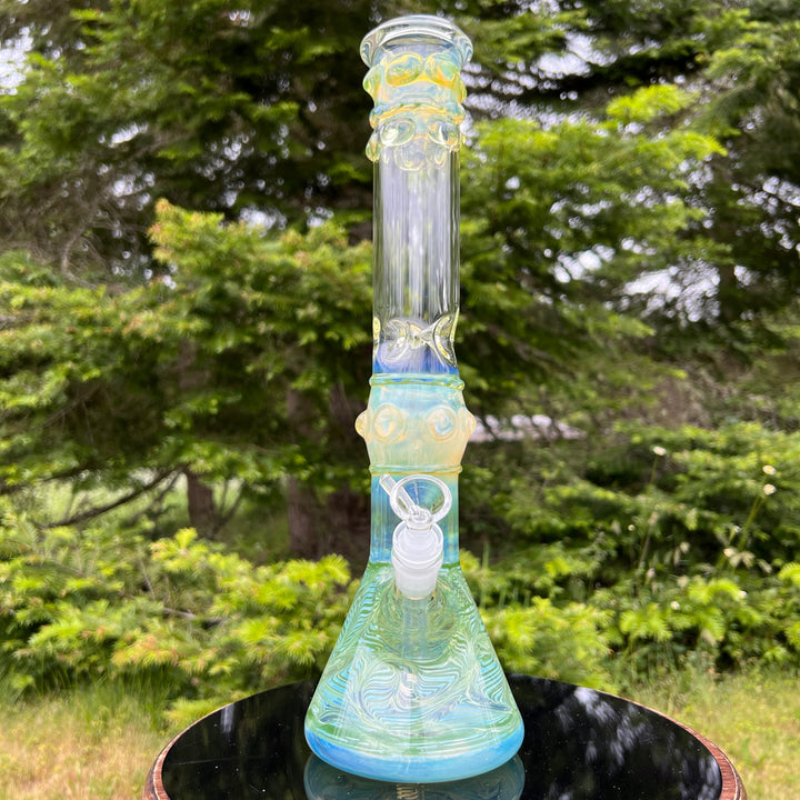 50x5 16" Ripple Fume Beaker Bong Glass Pipe TG   