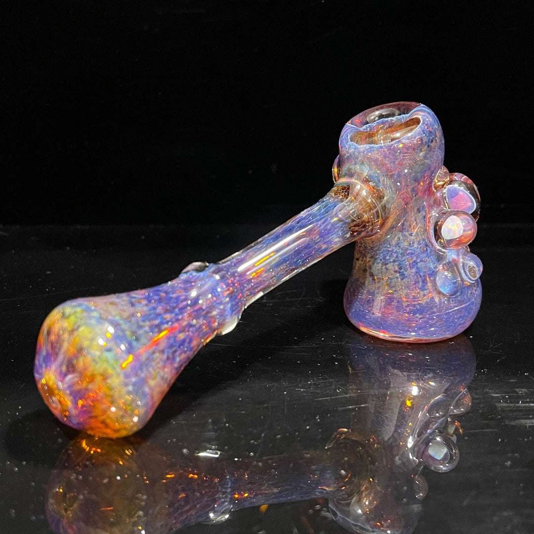 Purple Mushroom Opal Bubbler Glass Pipe Beezy Glass   