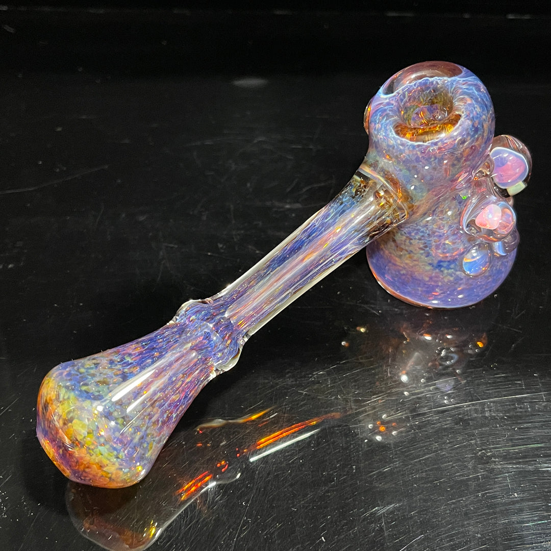 Purple Mushroom Opal Bubbler Glass Pipe Beezy Glass   