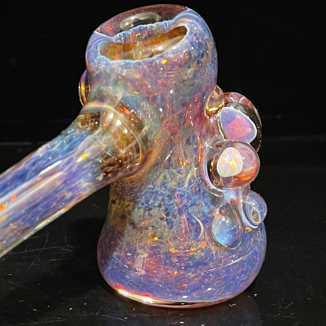 Purple Mushroom Opal Bubbler Glass Pipe Beezy Glass   