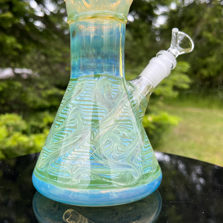 50x5 16" Ripple Fume Beaker Bong Glass Pipe TG   