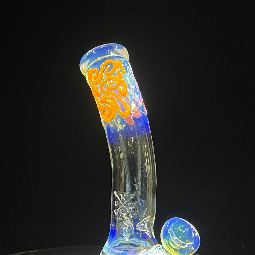 10.5" Fumed Bent Neck Squiggle Beaker Bong Glass Pipe Mary Jane's Glass