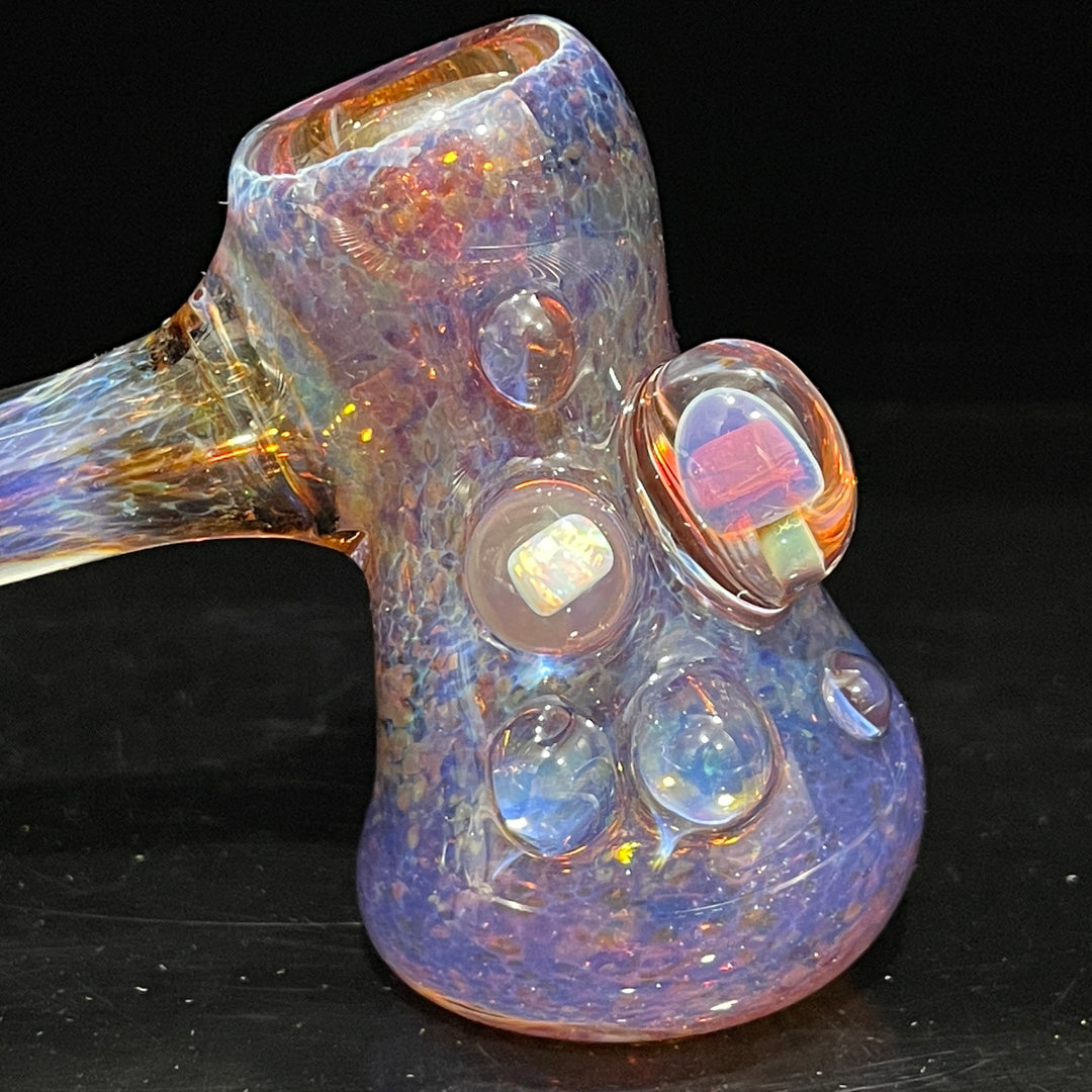 Purple Mushroom Opal Bubbler Glass Pipe Beezy Glass   