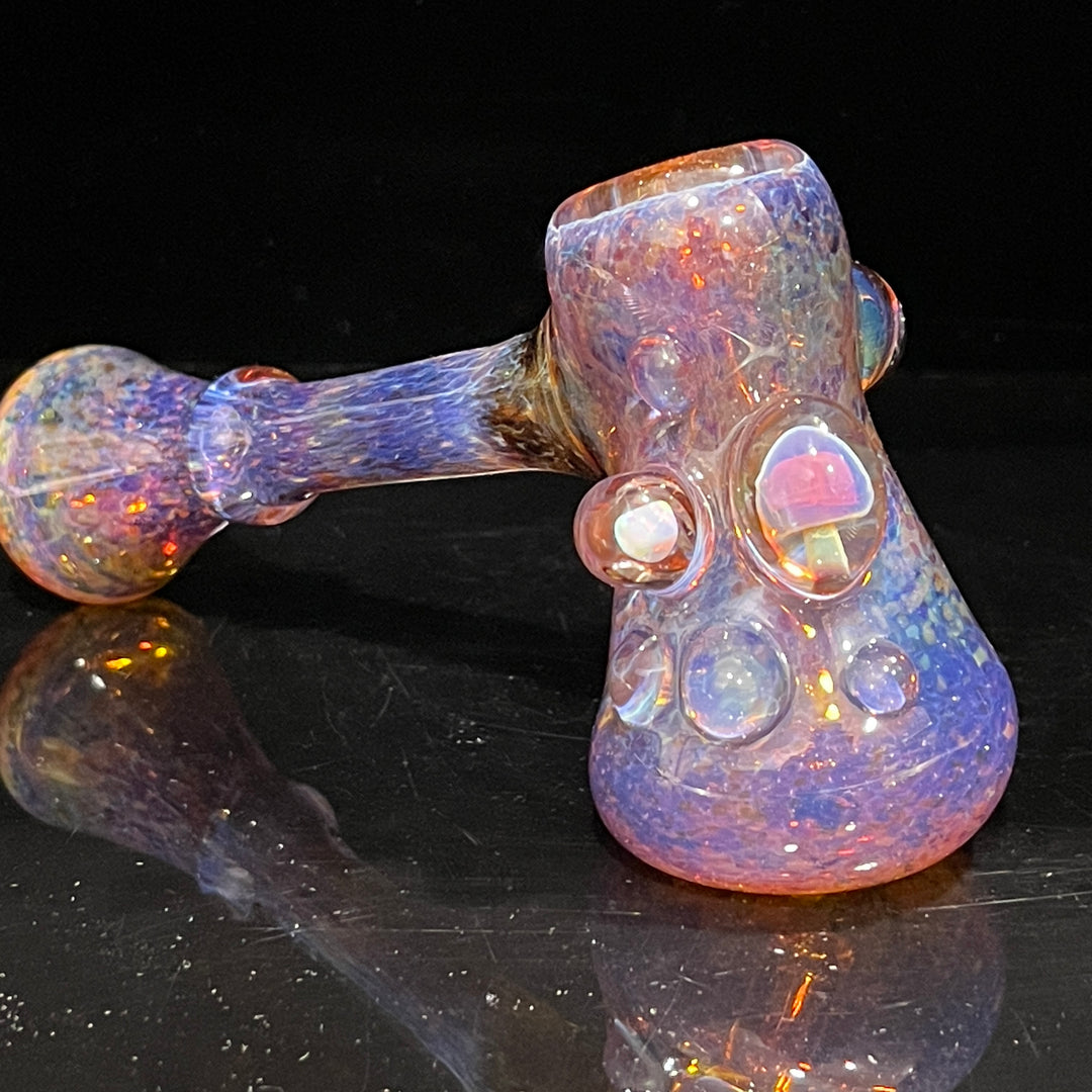 Purple Mushroom Opal Bubbler Glass Pipe Beezy Glass   