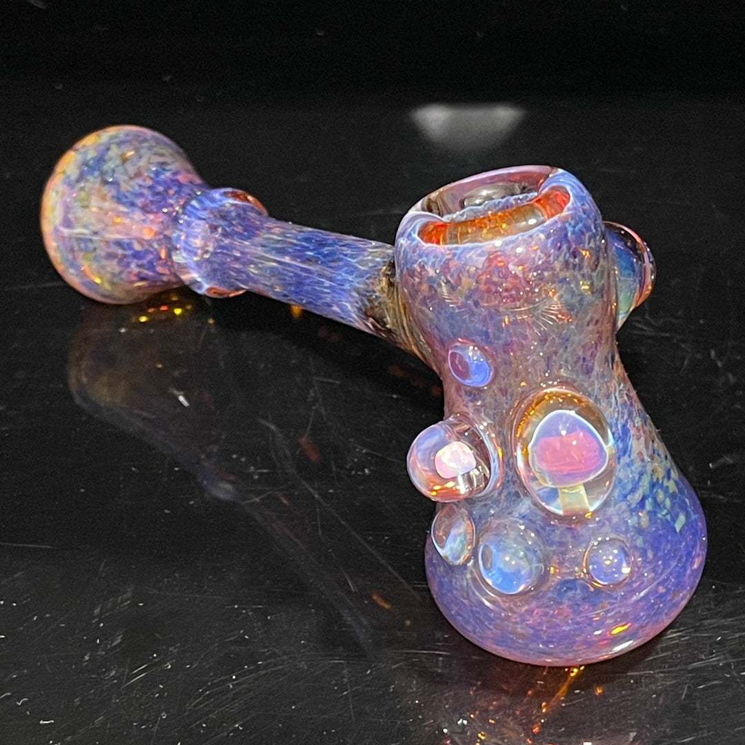 Purple Mushroom Opal Bubbler Glass Pipe Beezy Glass   