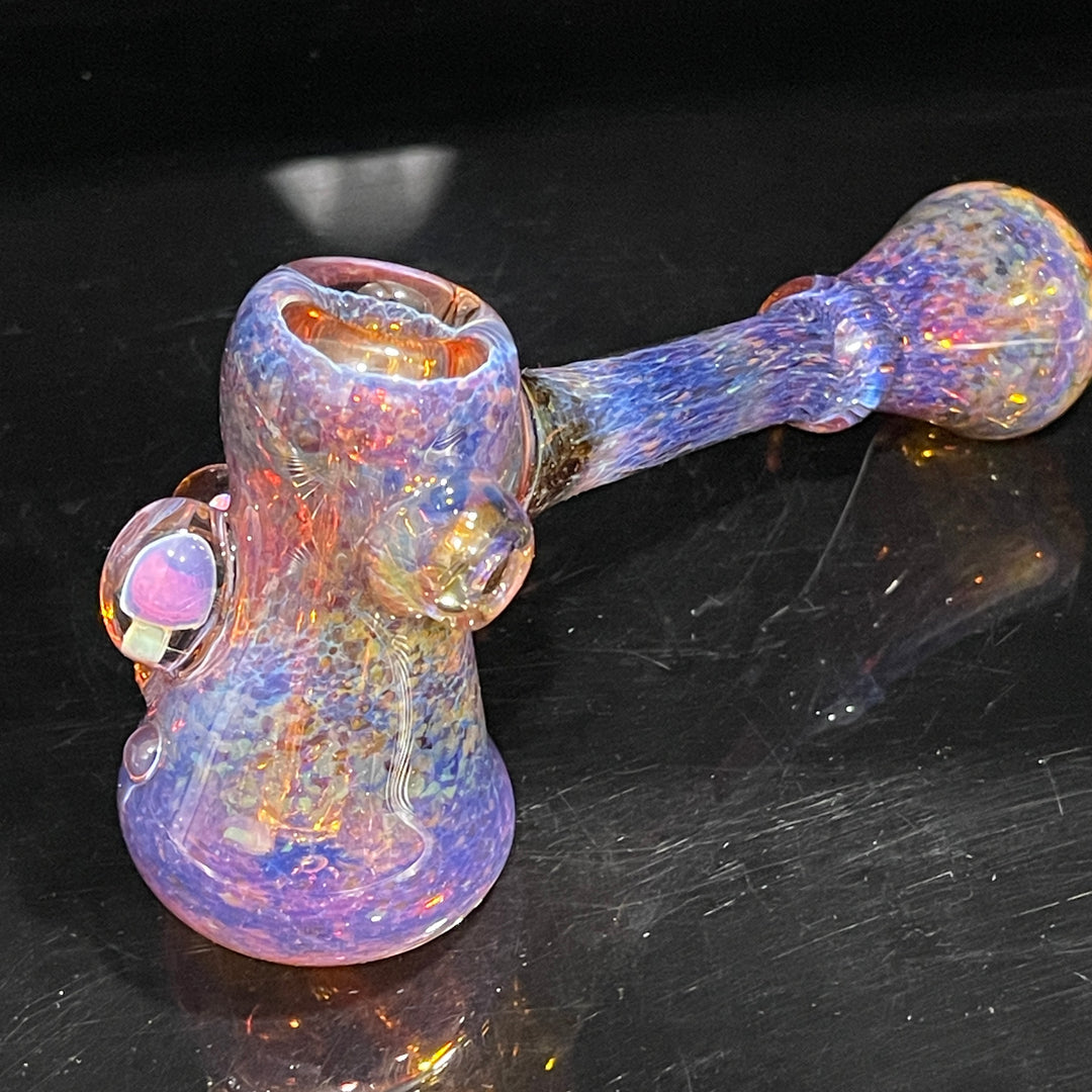 Purple Mushroom Opal Bubbler Glass Pipe Beezy Glass   