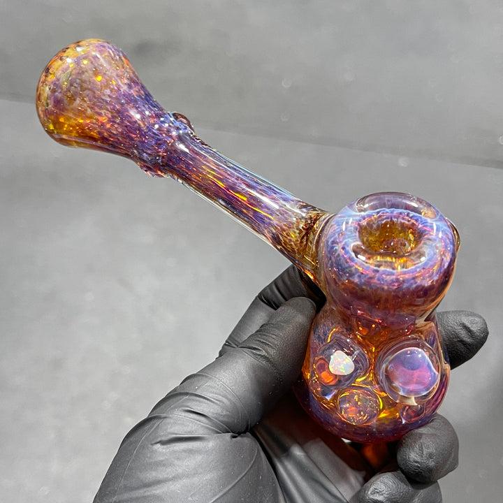 Purple Mushroom Opal Bubbler Glass Pipe Beezy Glass   