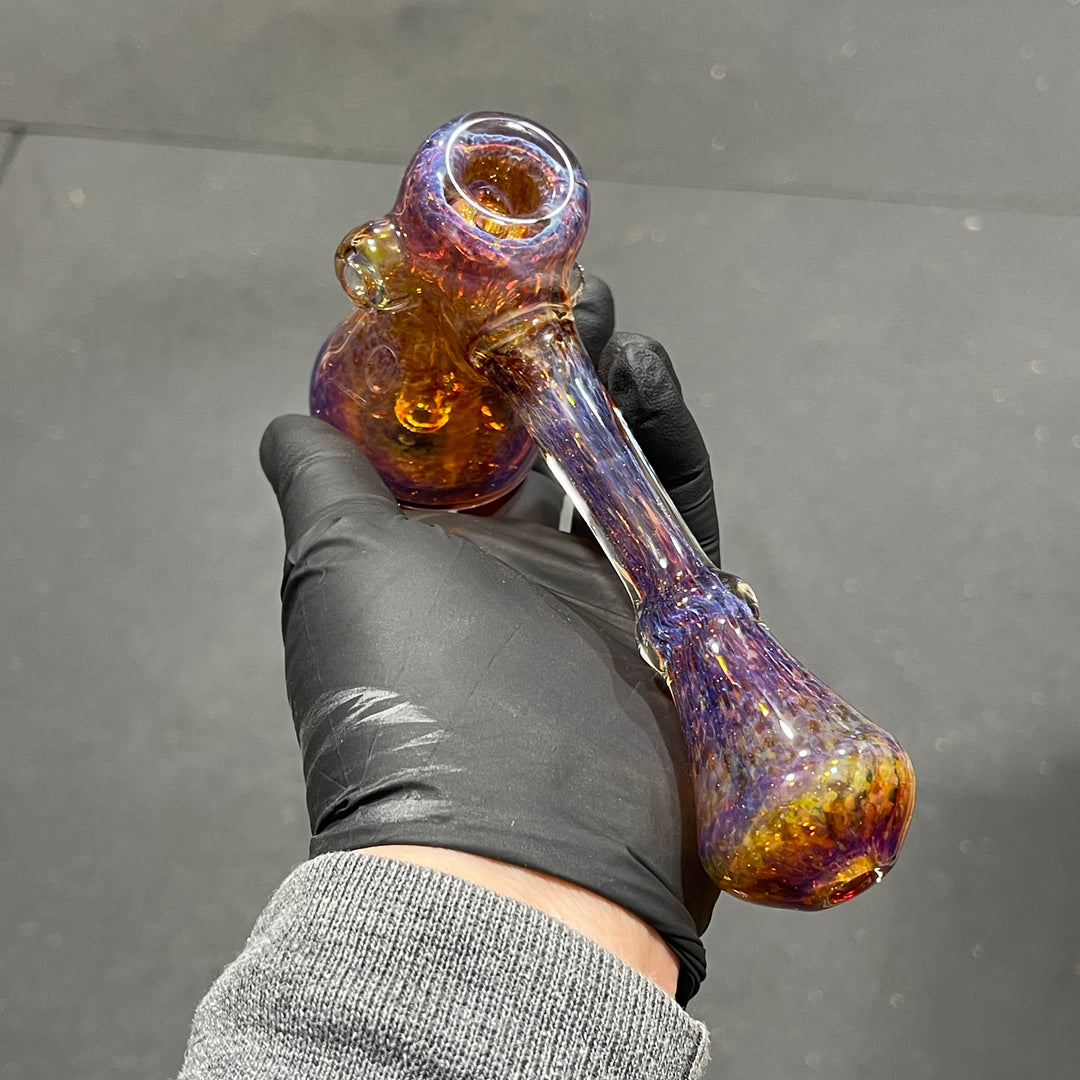 Purple Mushroom Opal Bubbler Glass Pipe Beezy Glass   