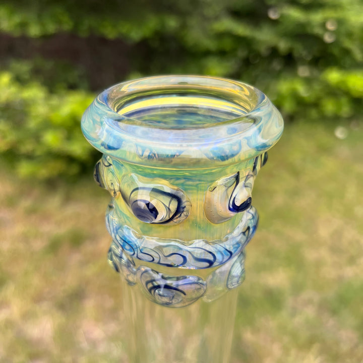 50x5 16" Ripple Fume Beaker Bong Glass Pipe TG   