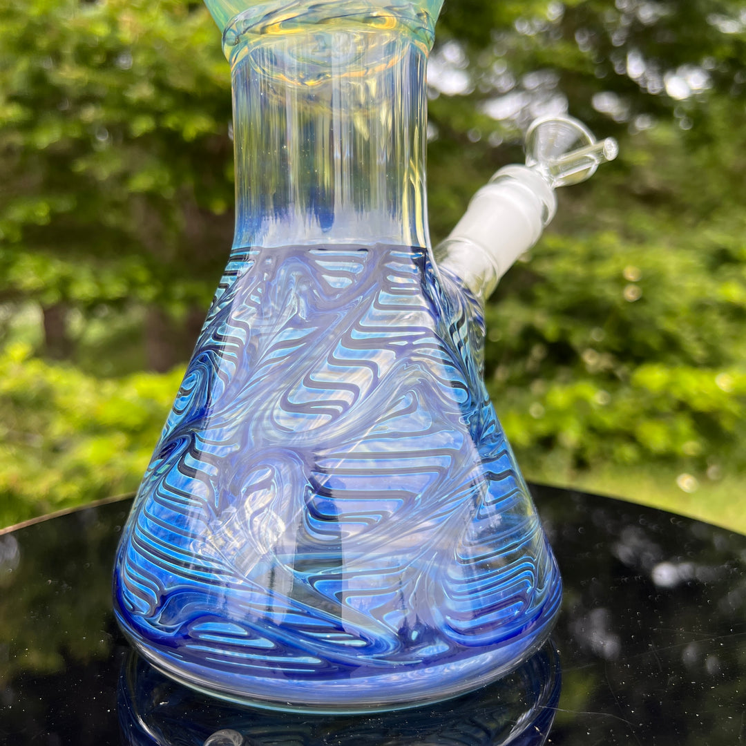 50x5 16" Ripple Fume Beaker Bong Glass Pipe TG   