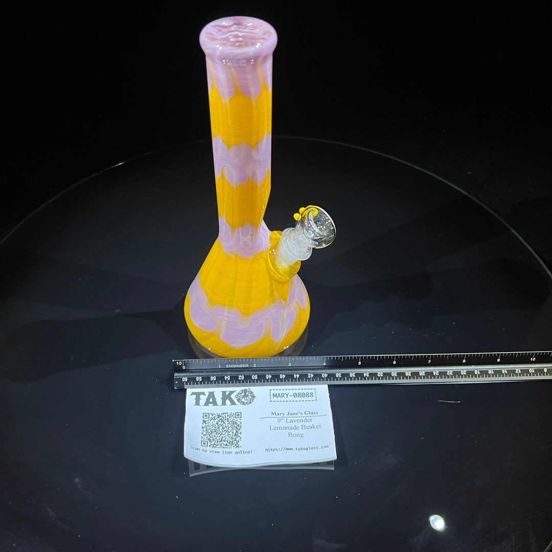 9" Lavender Lemonade Beaker Bong Glass Pipe Mary Jane's Glass