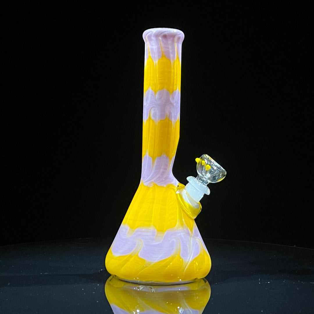 9" Lavender Lemonade Beaker Bong Glass Pipe Mary Jane's Glass