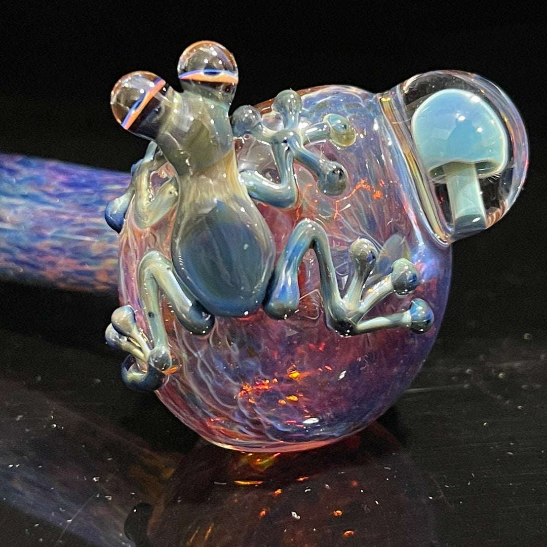 Fancy Mushroom Frog Spoon Glass Pipe Beezy Glass   