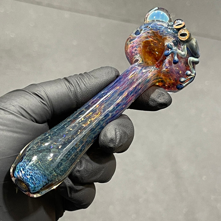 Fancy Mushroom Frog Spoon Glass Pipe Beezy Glass   