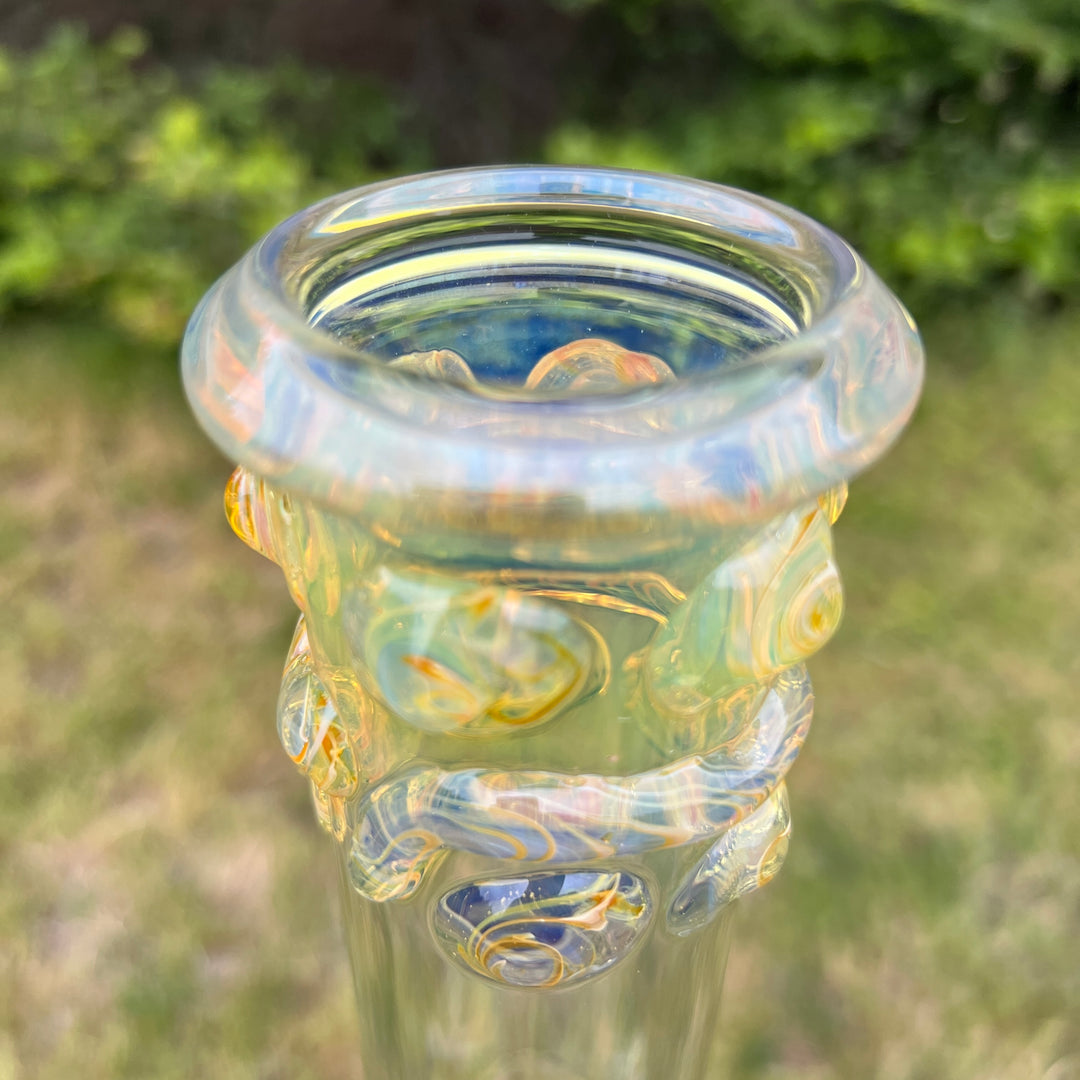 50x5 16" Ripple Fume Beaker Bong Glass Pipe TG   