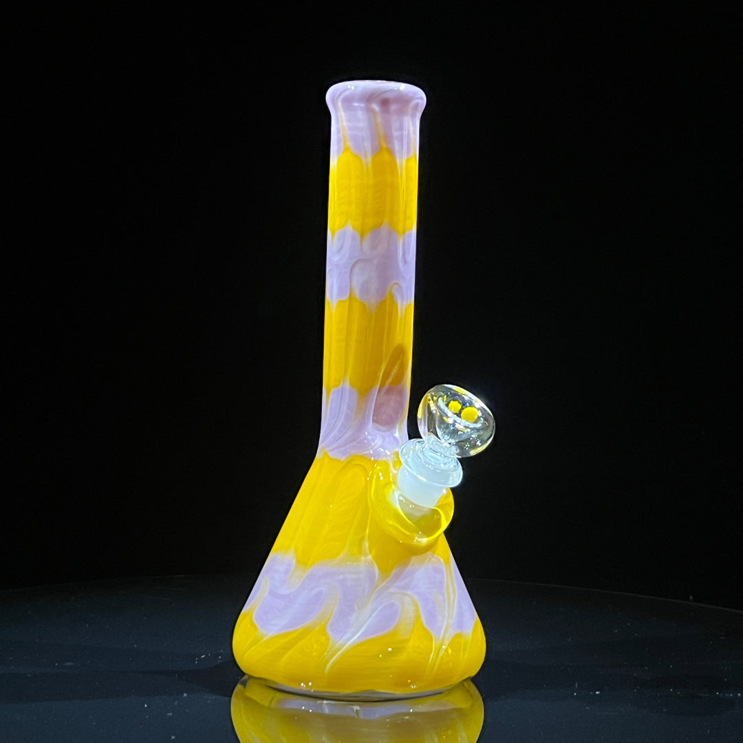 9" Lavender Lemonade Beaker Bong Glass Pipe Mary Jane's Glass