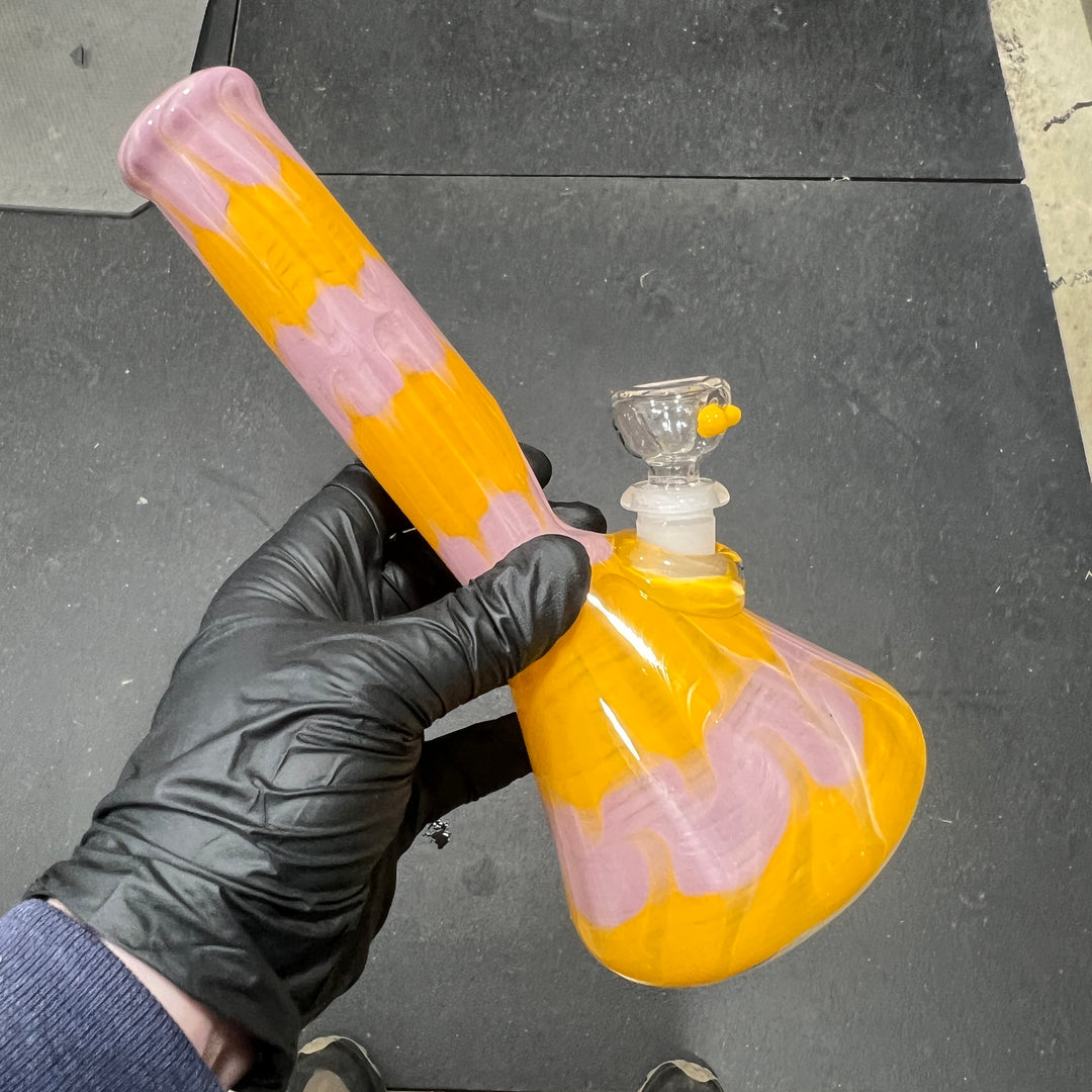 9" Lavender Lemonade Beaker Bong Glass Pipe Mary Jane's Glass