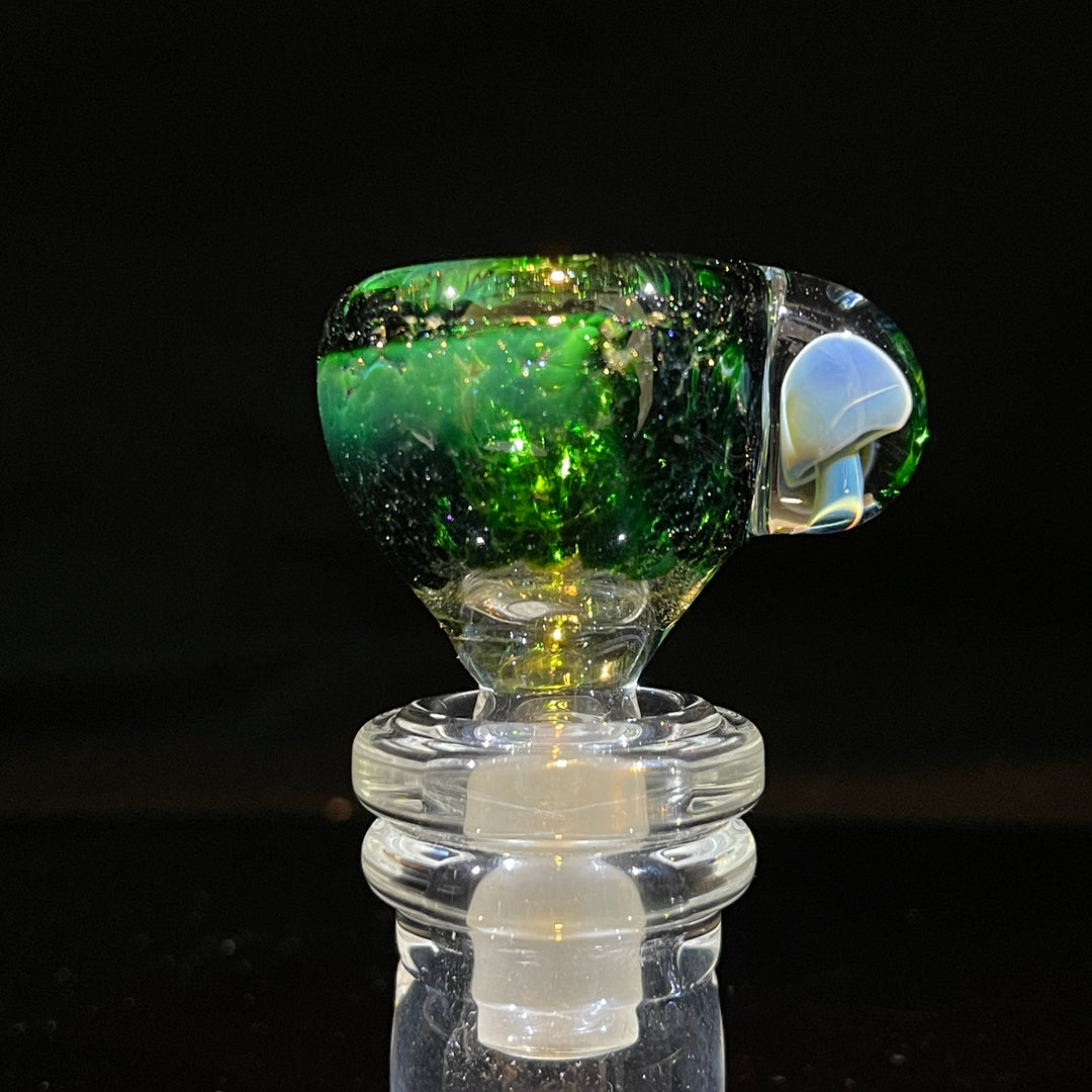 14 mm Exp Green Mushroom PullSlide Accessory Beezy Glass   