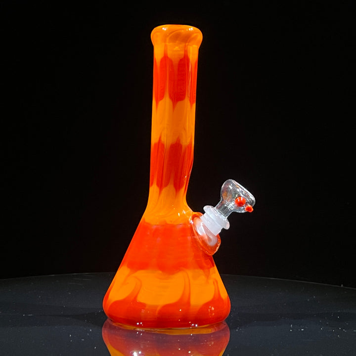 9" Agent Orange Beaker Bong Glass Pipe Mary Jane's Glass