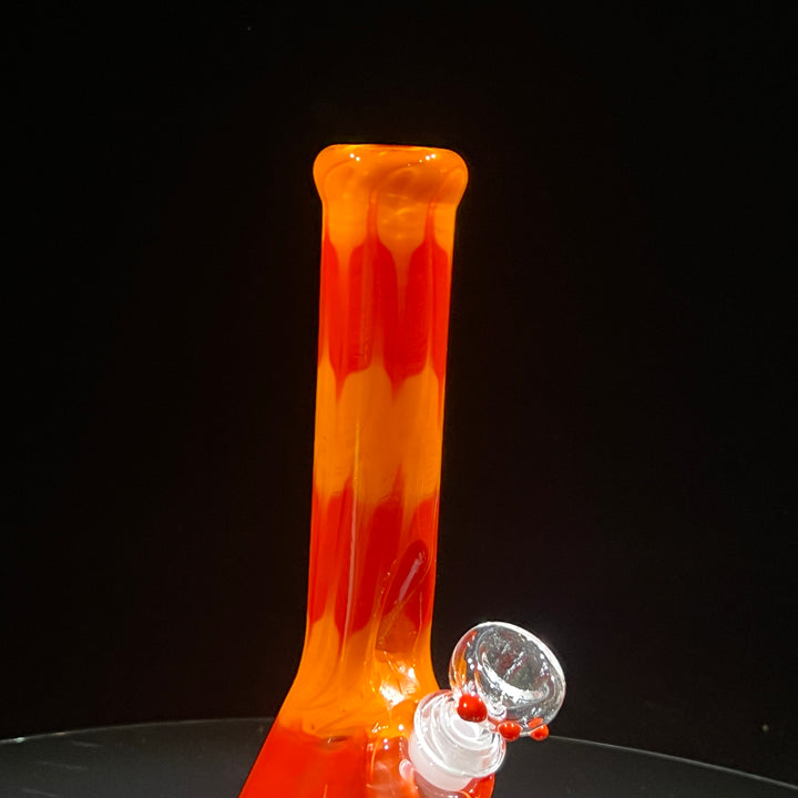 9" Agent Orange Beaker Bong Glass Pipe Mary Jane's Glass