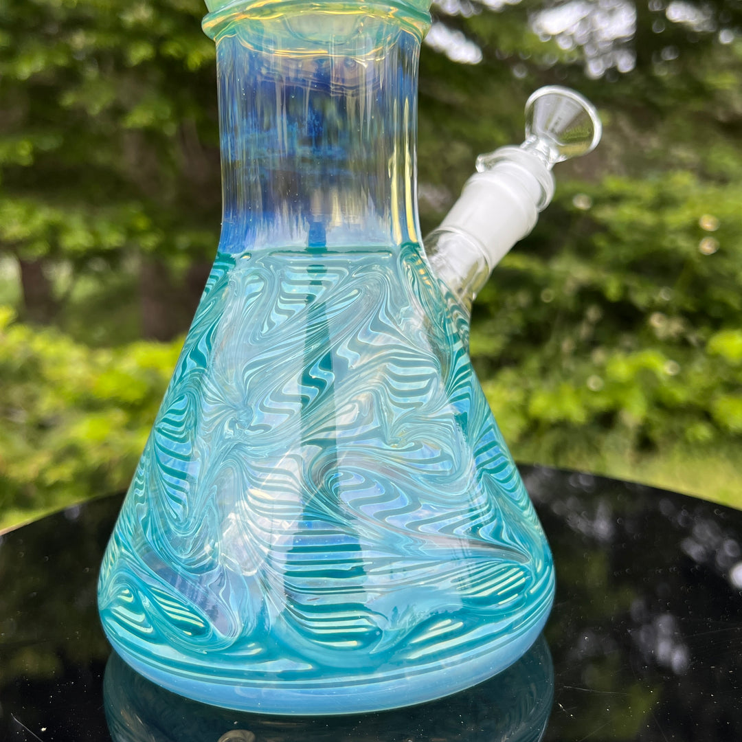 50x5 16" Ripple Fume Beaker Bong Glass Pipe TG   